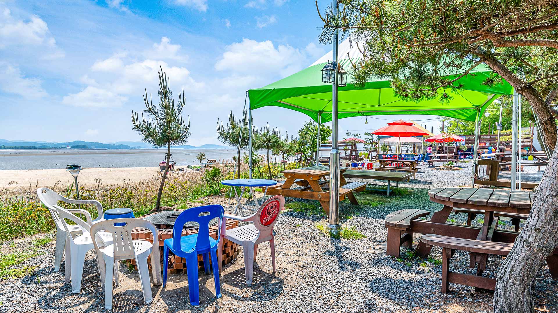 야외정자&그네의자